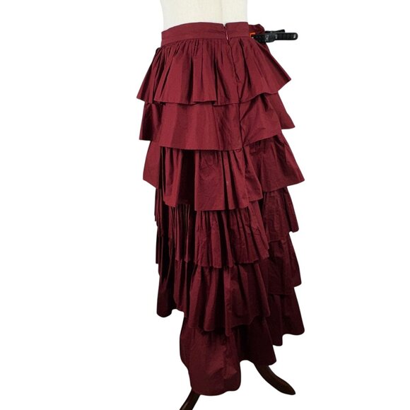 English Factory Burgundy Maxi Skirt - Picture 2 of 10